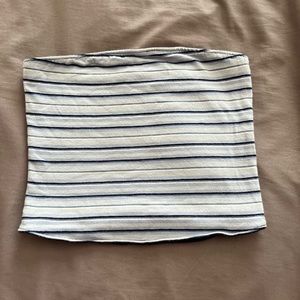 Blue Stripped Reversible Hollister Tube Top Size S